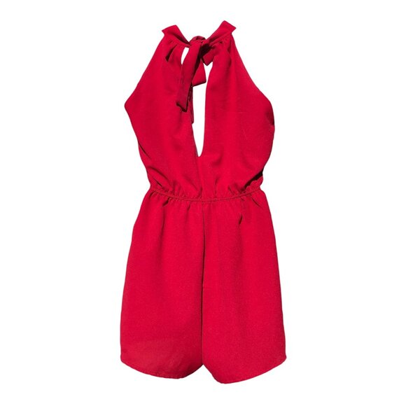 Women's Red Wine Romper, M - Picture 2 of 4